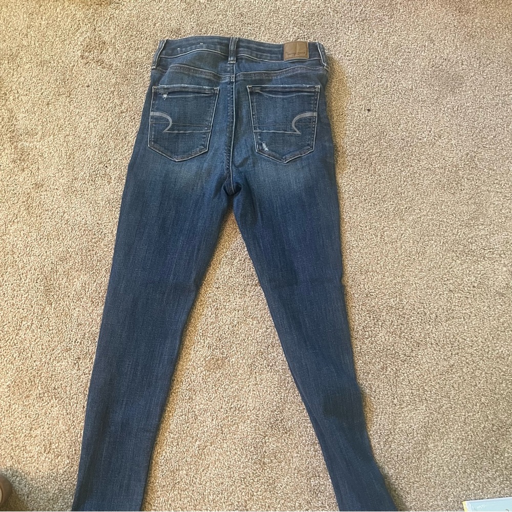 Women's Denim Jeans Size 4 Skinny American Eagle Super Stretch - Picture 2 of 12